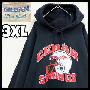 GILDANパーカー フットボールプリントスエットパーカー カレッジ 3XL カレッジ プルオーバーパーカー スウェットパーカー