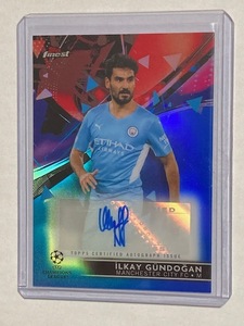 2021-22 Topps UEFA Finest Chrome Manchester City Autograph Ilkay Gundogan /150 イルカイ・ギュンドアン 直筆サインカード