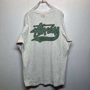 [L] 1980 -е годы винтажный Stussy Long Slees World Tribe Высшая лига 80 -х годов Steese Ron T Black Tag World League F229