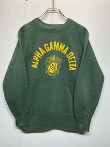 【M】1960s vintage champion college sweat green 60年代 ヴィンテージ チャンピオン スエット ランタグ カレッジプリント グリーン F199