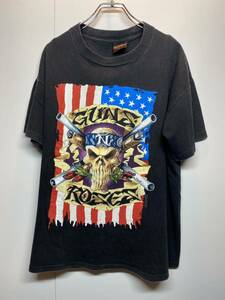 【L】 BROCKUM 91s GUNS N' ROSES ROCK Tee black 91年 ガンズアンドローゼス バンド ロックT ブラック F212