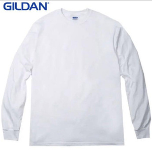 ギルダン GILDAN 2400 長袖 ロングスリーブTシャツ Ultra Cotton ウルトラコットン 6.0 oz ロンT ホワイト Mサイズ 新品 送料無料