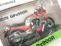 ★アオシマ 1/12 完成品 バイクシリーズ KAWASAKI GPz900R 赤/灰 カワサキ 4527N15._画像2