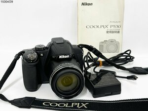 ★シャッターOK◎ Nikon ニコン COOLPIX クールピクス P530 ブラック コンパクト デジタルカメラ 説明書付 15304O9.