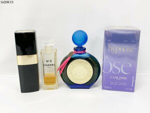 ★香水 4点 CHANEL NO.5 RECHARGE-REFILL/シャネル SENSUAL ELIXIR/ロシャス ビザーンス/ランコム イプノーズ オードトワレ 1620K15-13