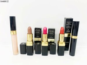 ★CHANEL シャネル 口紅 ルージュアレヴール 12/42 イドゥラバーズ 50/リップグロス 104/マスカラ 03 化粧品 5点 おまとめ 1644K12-13