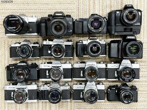 ★一眼レフカメラ ボディ レンズ 大量 おまとめ セット CANON/NIKON/PENTAX/MINOLTA EOS/ME/F70/MZ-50/SRT101 etc.. 15393O5.