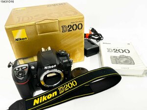 ★シャッターOK◎ Nikon ニコン D200 一眼レフ デジタルカメラ ボディ バッテリー有 MH-18a クイックチャージャー 説明書 箱付 15431O16-5