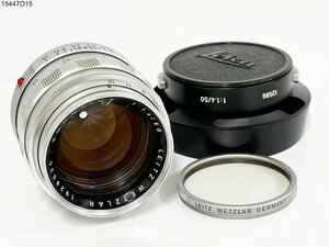 ★LEICA ライカ LEITZ WETZLAR SUMMILUX 1:1.4/50 レンジファインダー カメラ レンズ フィルター 12586 フード 15447O15-12