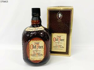 ★未開栓 Grand Old Parr グランド オールドパー 12年 De Luxe デラックス 1L 43% スコッチ ウイスキー 洋酒 古酒 箱付き 1704K5.