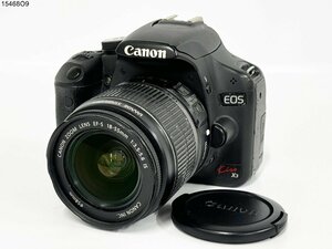 ★Canon キャノン EOS Kiss X3 EF-S 18-55mm 1:3.5-5.6 IS 一眼レフ デジタルカメラ ボディ レンズ バッテリー有 動作未確認 15468O9-8
