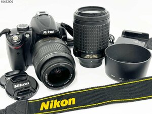 ★シャッターOK◎ Nikon ニコン D5000 DX AF-S NIKKOR 18-55mm 1:3.5-5.6 55-200mm 1:4-5.6G ED VR 一眼レフ デジタルカメラ 15472O9-11