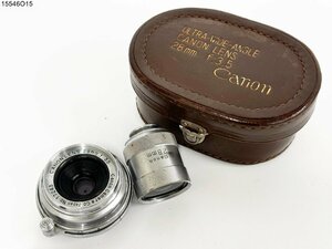 ★Canon キャノン ULTRA-WIDE-ANGLE 28mm f:3.5 ライカ Lマウント カメラ レンズ ファインダー ケース付 15546O15-12