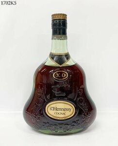 ★未開栓 Hennessy ヘネシー X.O COGNAC コニャック グリーンボトル 金キャップ 700ml ブランデー 洋酒 古酒 1702K5.