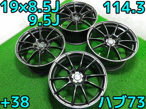 CR-6♪Weds SPORT♪PCD114.3/5H/19×8.5J9.5J/+38/ハブ73♪ホイール4本♪即発送いたします♪店頭手渡し大歓迎♪