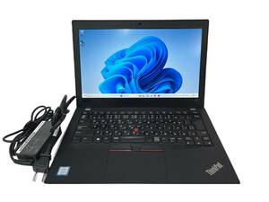レノボ Lenovo ThinkPad X280 ノートパソコン 指紋認証 Intel Core i5-8250U/メモリ8GB/SSD256GB/Win11/12.5型 20KES0FL00 送料無料■12