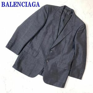 BALENCIAGA バレンシアガ ウールテーラードジャケットグレー 96AR5 ウール100％ カジュアル ビジネス オフィス ポケット有 C8294