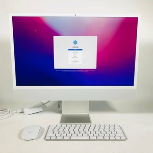 動作確認済み iMac Retina 4.5K 24インチ (Mid 2021) Apple M1 8コア/7コアGPU/16GB/SSD 512GB シルバー MGTF3J/A