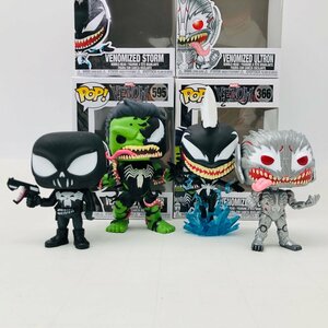 中古品 ファンコ POP! マーベル ヴェノム 366:ハルク 512:ストーム 595:パニッシャー 596:ウルトロン ヴェノム版 4体セット