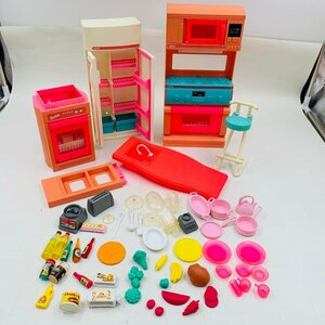 中古品 マテル MATTEL バービー Barbie キッチン コンロ 冷蔵庫 オーブン等 セット 1994 当時物