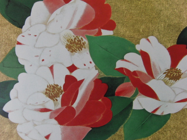 山口 蓬春/椿、限定・高級額装用画、サイン入、希少、新品額付 山口 蓬春/椿、限定・高級額装用画、サイン入、希少、新品額付
