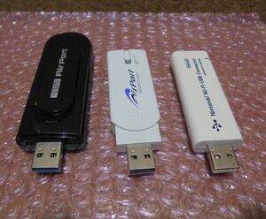 USB　無線ラン　3個セット／I・O DATA　WN-AC867U・WN-WAG/USB・Nintendo NTR-010／認識確認済み