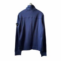 1円■STONE ISLAND ストーンアイランド　スウェット　ジップアップ　ネイビー　紫　ワッペン　ボタン　Sサイズ　ハーフジップ_画像2