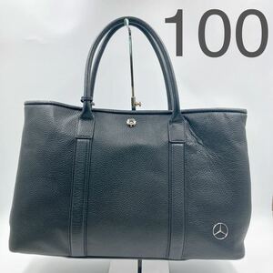 12AA55 1円～ 【未使用品 】バーニーズニューヨーク BARNEYS NEWYORK トートバッグ ビジネス ベンツコラボ A4 メンズ 黒 レザー ブラック 