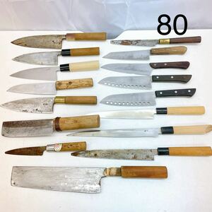 12AB115 1円〜 包丁まとめ 出刃包丁 刺身包丁 柳刃包丁 菜切包丁 中古 現状品