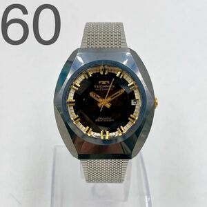 1AA118 TECHNOs s4a0512 テクノス 自動巻き Automatic 腕時計 シルバー色 ブラック ゴールド ブルー アクセサリー 中古 現状品