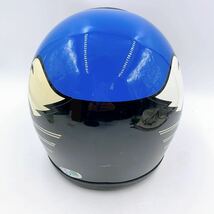 12AC59 agv ケニーロバーツ モデル ヘルメット ブルー/V-KR2000 ビンテージ 保存袋付き 中古 現状品_画像5