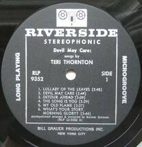 ◆ Devil May Care Songs by TERI THORNTON ◆ Riverside RLP 9352 (black:BGP) ◆ V_画像3