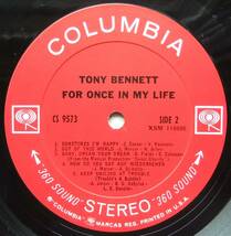 ◆ TONY BENNETT / For Once In My Life ◆ Columbia CS 9573 (2eye) ◆_画像4