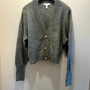 H &M グレーニット カーディガン