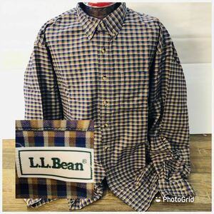 ビッグサイズ　エルエルビーン　L.L.Bean XL チェック柄　ボタンダウンシャツ