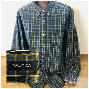 ビッグサイズ　ノーティカ　NAUTICA XXL チェック柄　ボタンダウンシャツ