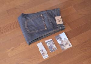 【美品】(正規品)Nudie Jeans ヌーディージーンズ_Thin Finn Dry Selvage Comfort_W32/L32 