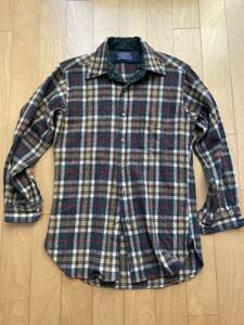 【美品・配色抜群】PENDLETON ペンドルトン TRAIL SHIRT ヴァージン・ウールシャツ ネルシャツ S WOOL