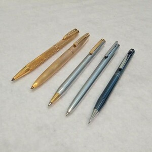 『#698A【WATERMAN/SHEAFFER/ボールペン・シャープペン/現状品/動作未確認】シャープペン×1点 ボールペン×4点 合計5点セット 中古品』