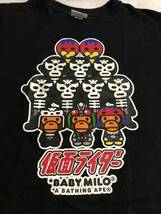 中古 サイズXL BABY MILO A BATHING APE 仮面ライダー ショッカー戦闘員 Tシャツ ベビー マイロ ア ベイシング エイプ _画像2