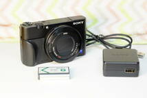 SONY CyberShot DSC-RX100M5A 正常動作品 バッテリー,充電アダプタ,純正グリップ付き WiFi,NFC対応 送料無料_画像1