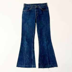 70s Levi’s リーバイス 684ベルボトム デニムパンツ BIG E ブーツカット ジーンズ フレア vintage ビンテージ 517 646 ビッグE USA製 濃紺