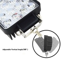 LED ワークライト 作業灯 12V/24V 兼用 48W 6000K ホワイト 防水 デッキライト 投光器 車幅灯 照明 トラック 10個セット 05_画像8