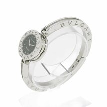 1円 稼働 BVLGARI ブルガリ B-zero1 ビーゼロワン BZ22S QZ クオーツ 黒 ブラック文字盤 SS バングル 腕時計 ラウンド 1229520240123_画像2