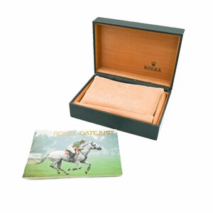 1円 冊子付 ROLEX ロレックスケース 時計用 空箱 BOX 内箱 68.00.01 デイトジャスト 正規品 付属品 緑 グリーン 1243320240130