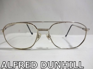 X4A024■本物■ アルフレッドダンヒル ALFRED DUNHILL ゴールド色デザイン メガネ 眼鏡 メガネフレーム