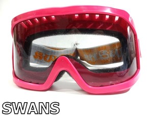 X4A033■本物■ スワンズ SWANS シングルレンズ ピンク スポーツ 子供用 ゴーグル スノーゴーグル スキー スノボ スノーボード