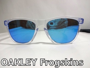 X4A066■本物■ オークリー フロッグスキン OAKLEY Frogskins oo9245-41 クリア×ブルーミラー サングラス メガネ 眼鏡 メガネフレーム