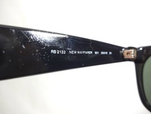 X4A081■本物■ レイバン Ray-Ban NEW WAYFARER RB2132 イタリー製 ブラック サングラス メガネ 眼鏡 メガネフレーム_画像4