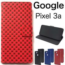Google Pixel 3a / googlepixel3a / グーグル ピクセル 3a チェックデザイン 手帳型ケース_画像1